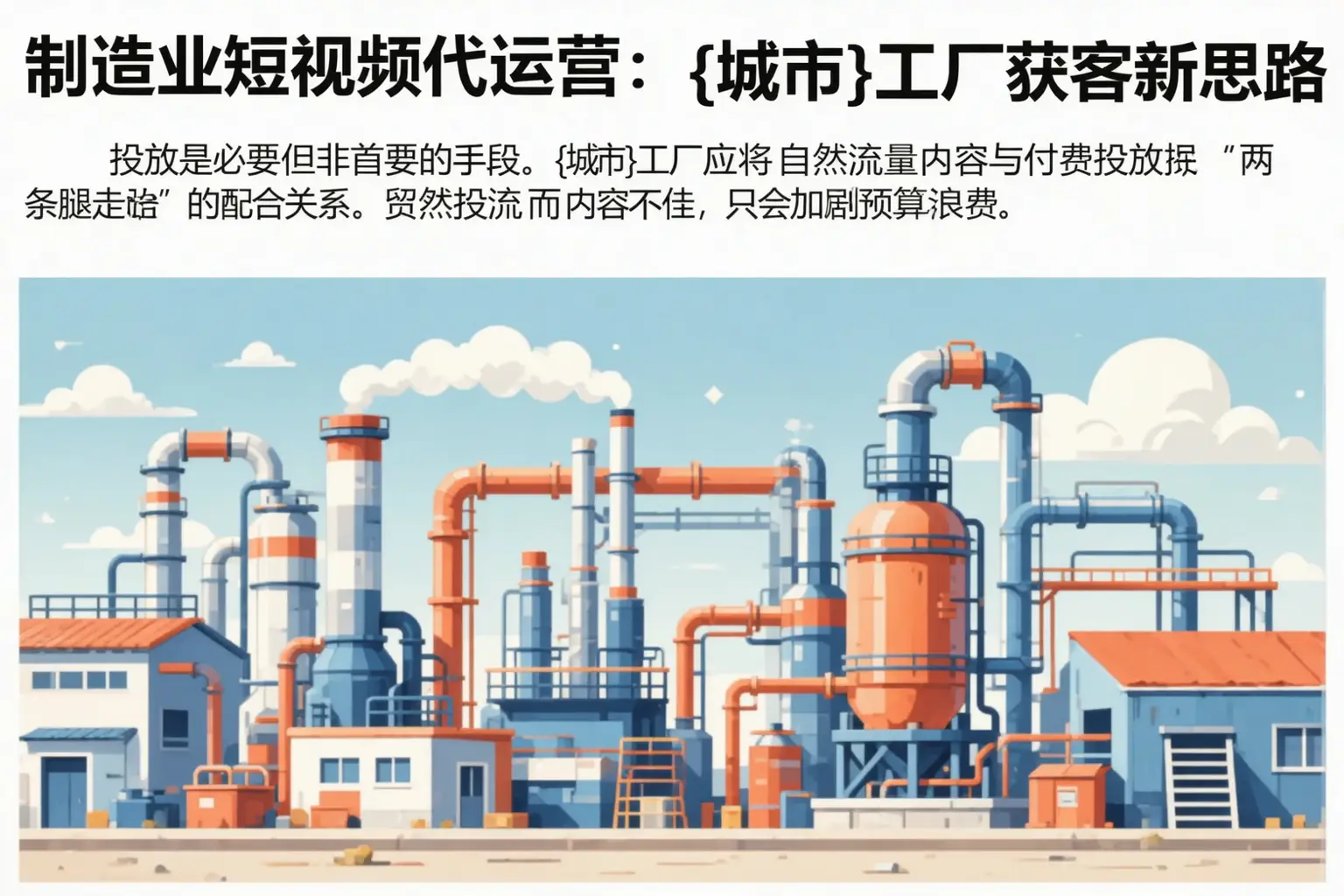 制造业短视频代运营:滨州工厂获客新思路